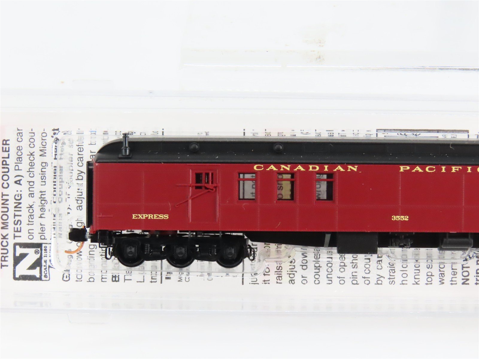 N Scale Micro-Trains 14800080 CP Canadian Pacific 70' Baggage 3552 RTR