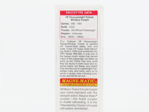 N Scale Micro-Trains 14500080 CP Canadian Pacific 78' Coach 986 RTR