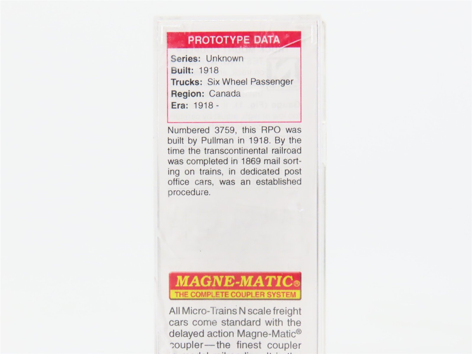 N Scale Micro-Trains 14000080 CP Canadian Pacific Heavyweight RPO 3759 RTR