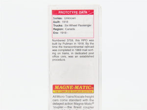 N Scale Micro-Trains 14000080 CP Canadian Pacific Heavyweight RPO 3759 RTR