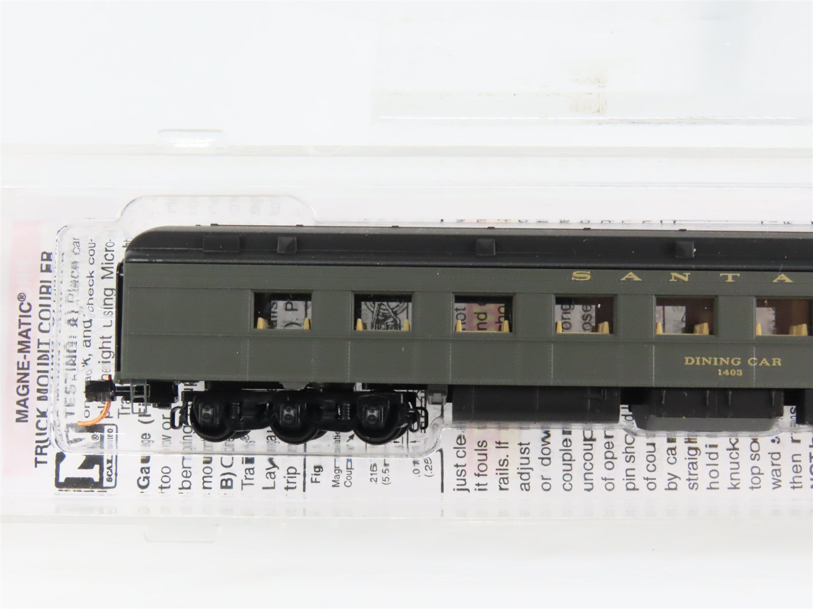 N Scale Micro-Trains 14600040 ATSF Santa Fe Heavyweight Diner Car 1403 RTR