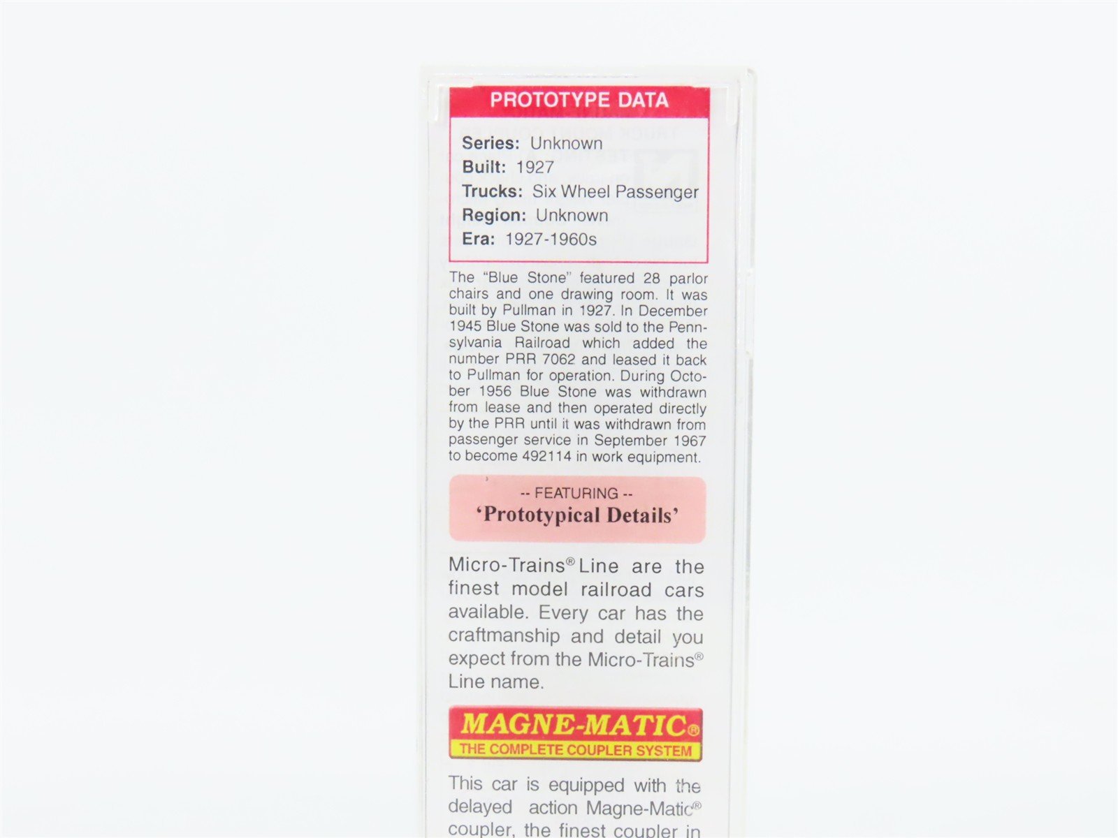 N Scale Micro-Trains 14300050 PRR Pennsylvania Railroad 83' Parlor 7062 RTR