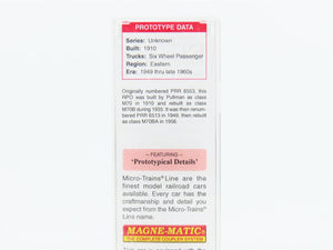 N Scale Micro-Trains 14000050 PRR Pennsylvania Railroad Heavyweight RPO 6513 RTR