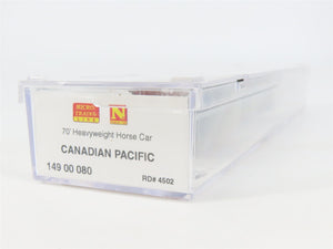 N Scale Micro-Trains 14900080 CP Canadian Pacific 70' Heavyweight Horse Car RTR