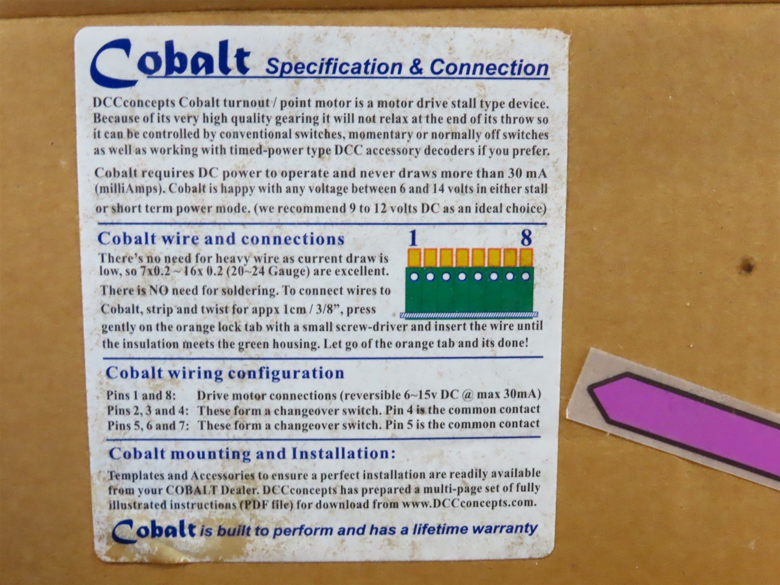 DCC Concepts Cobalt Switch Machines 4-Pack