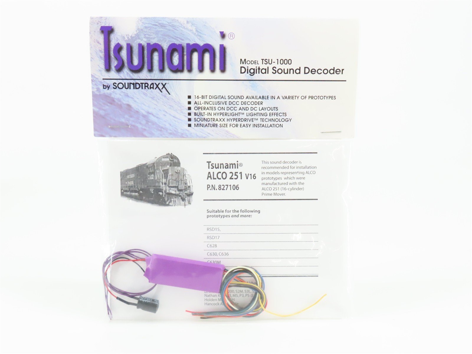 Soundtraxx Tsunami TSU-1000 827106 ALCO 251 (V16) Diesel DCC / SOUND Decoder