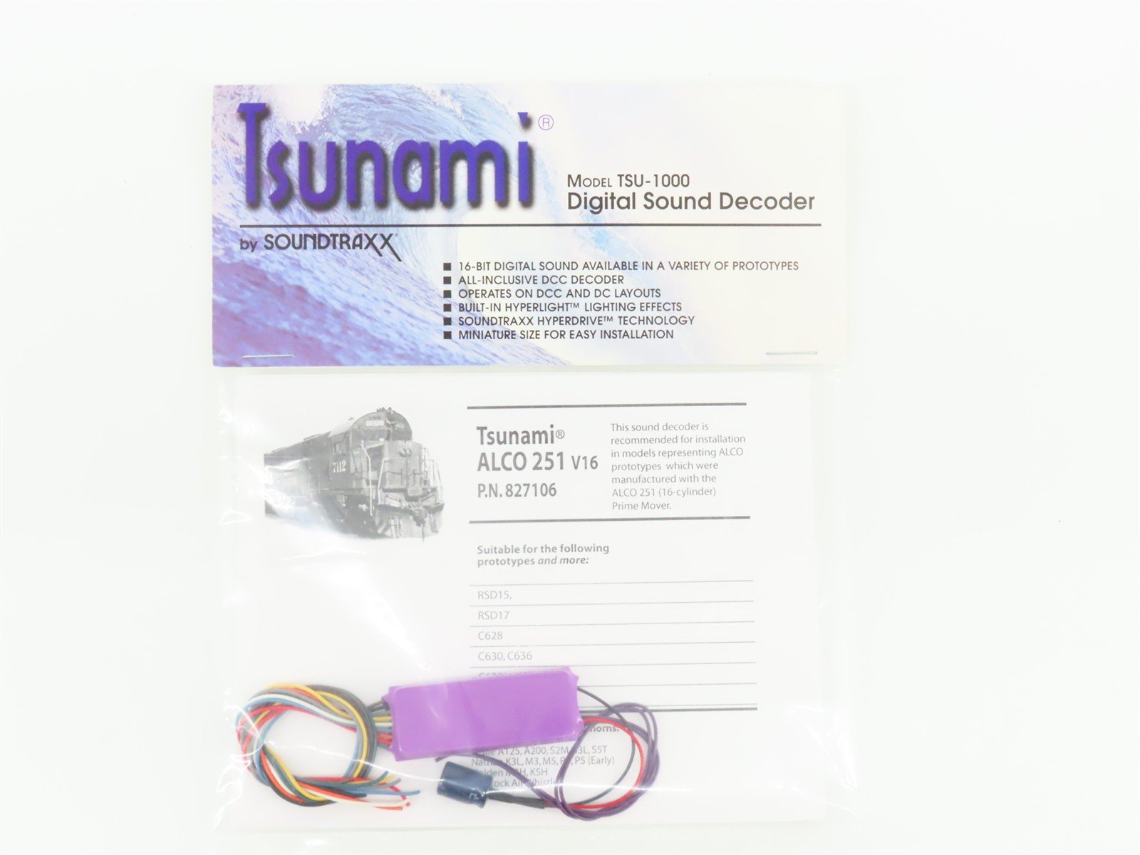 Soundtraxx Tsunami TSU-1000 827106 ALCO 251 (V16) Diesel DCC / SOUND Decoder