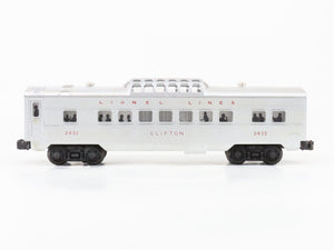 O Gauge 3-Rail Lionel Lines Dome Passenger Car #2432 