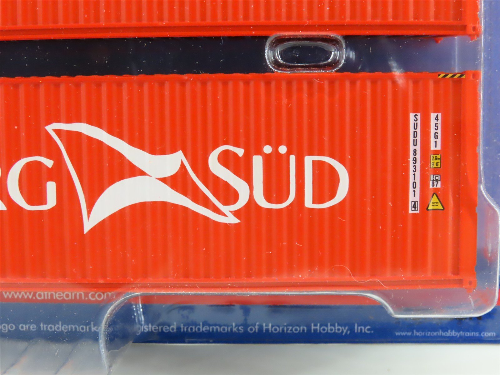 HO Scale Athearn ATH29180 Hamburg Sud 40' Containers 3-Pack Sealed