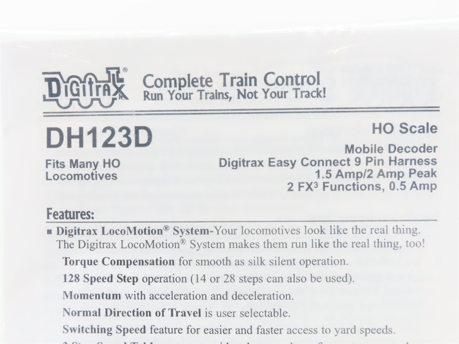 LOT of 3 Digitrax DH123D & DH123PS DCC Mobile Decoder for HO Scale