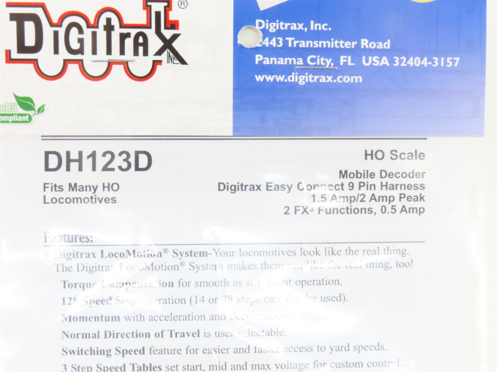 LOT of 3 Digitrax DH123D & DH123PS DCC Mobile Decoder for HO Scale