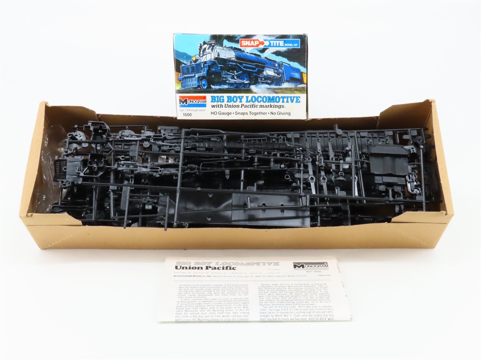 HO Scale Monogram 1600 UP Union Pacific 4-8-8-4 Steam Loco Kit STATIC MODEL
