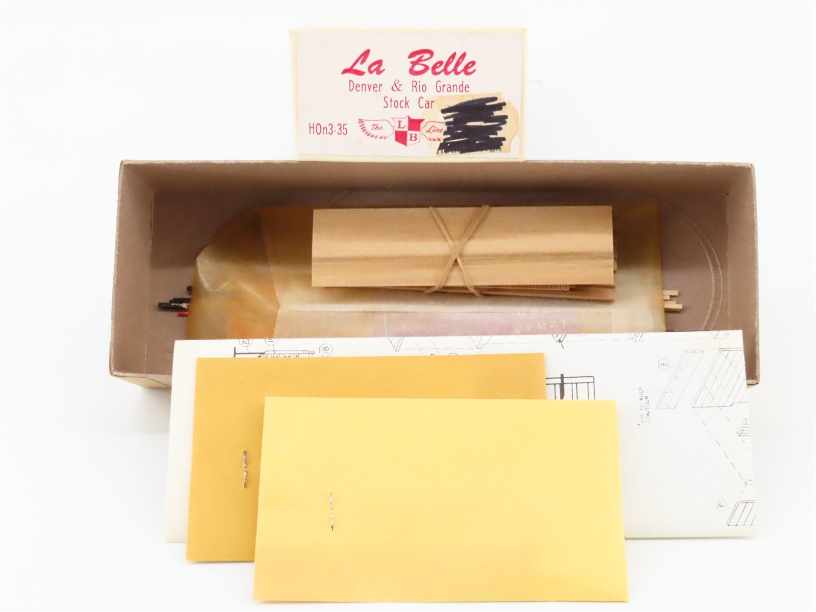 HOn3 Scale La Belle Kit #35 D&RGW Rio Grande Railroad Stock Car