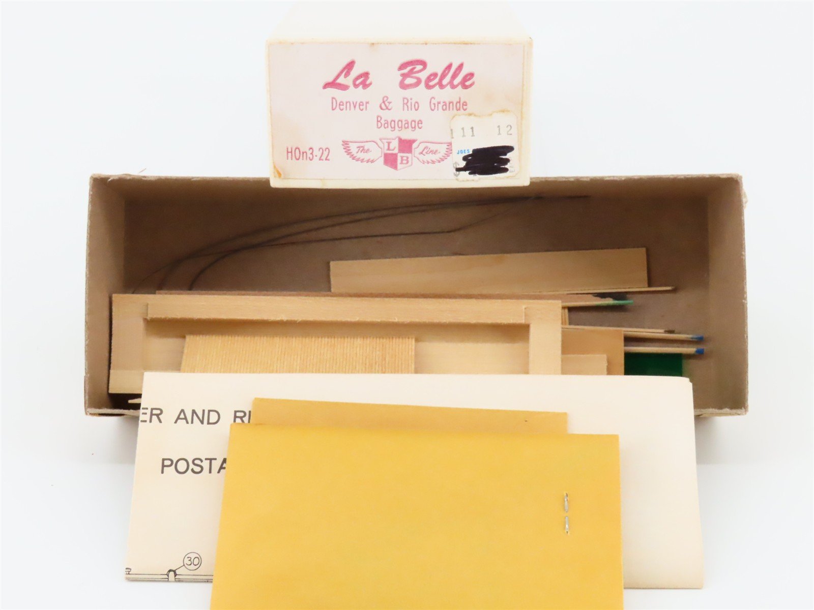 HOn3 Scale La Belle Kit #22 D&RGW Rio Grande Railroad Baggage Passenger Car