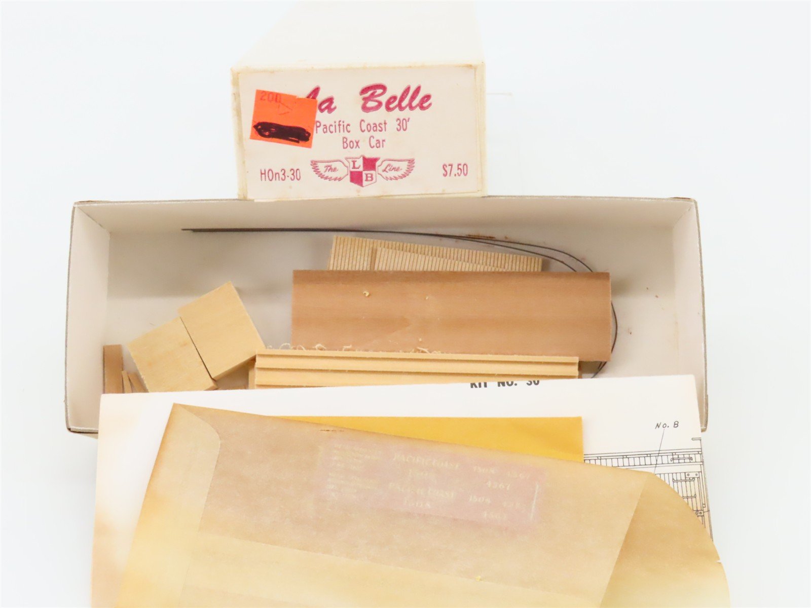 HOn3 Scale La Belle Kit #30 Pacific Coast 30' Box Car