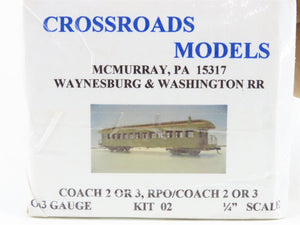 On3 Scale Crossroads 02 Coach 02/03 RPO 2/3 Passenger Car Kit