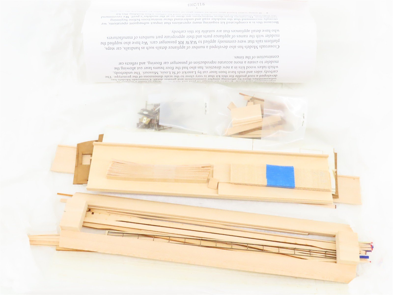 On3 Scale Crossroads 02 Coach 02/03 RPO 2/3 Passenger Car Kit