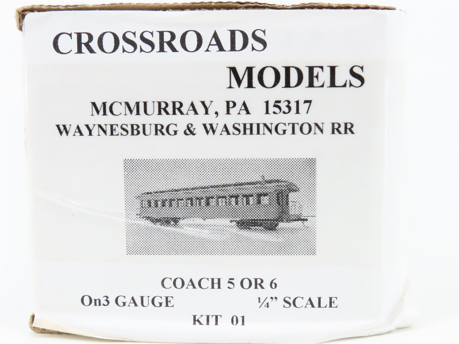 On3 Scale Crossroads 01 Coach 05/06 Passenger Car Kit