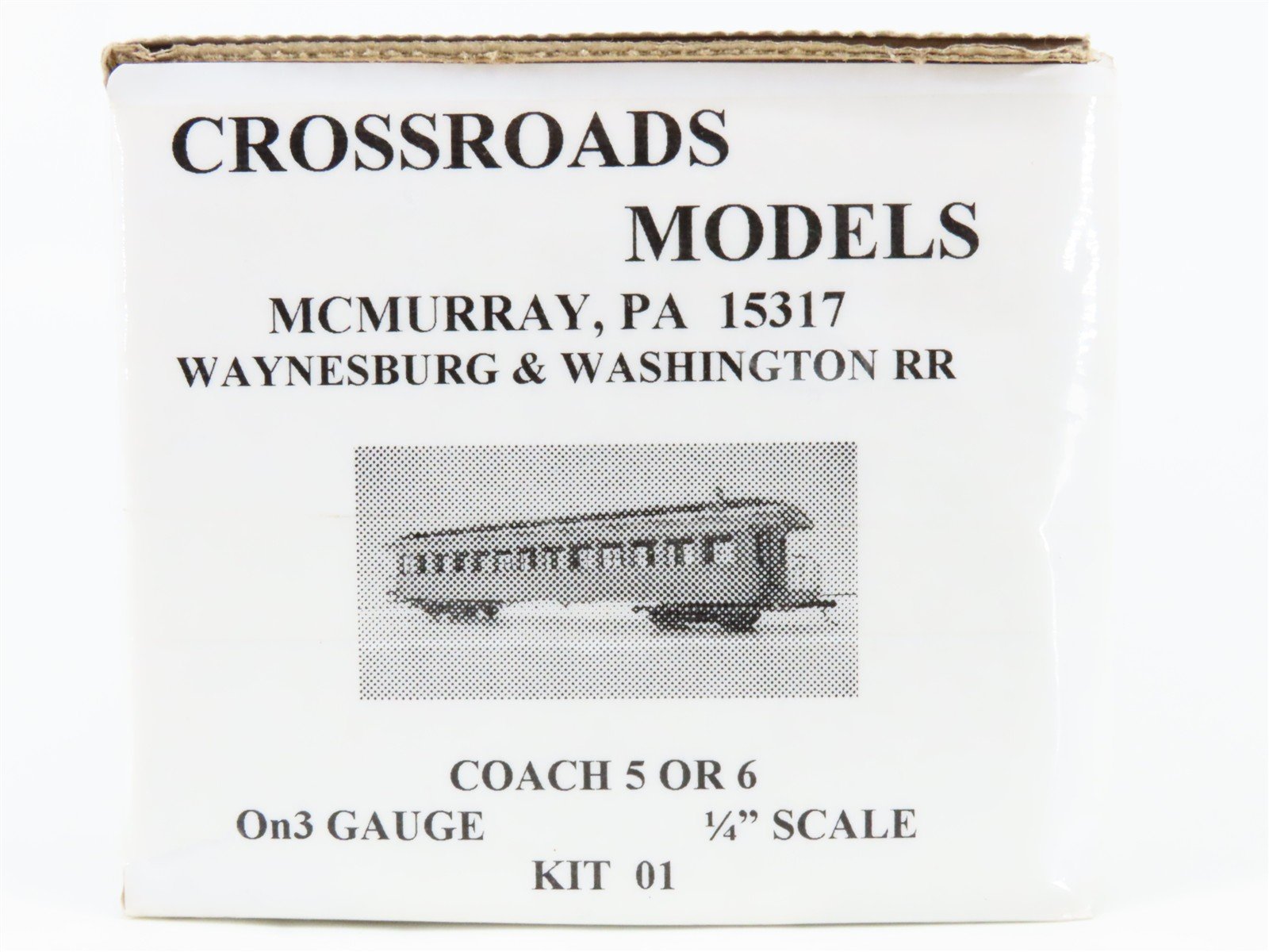 On3 Scale Crossroads 01 Coach 05/06 Passenger Car Kit