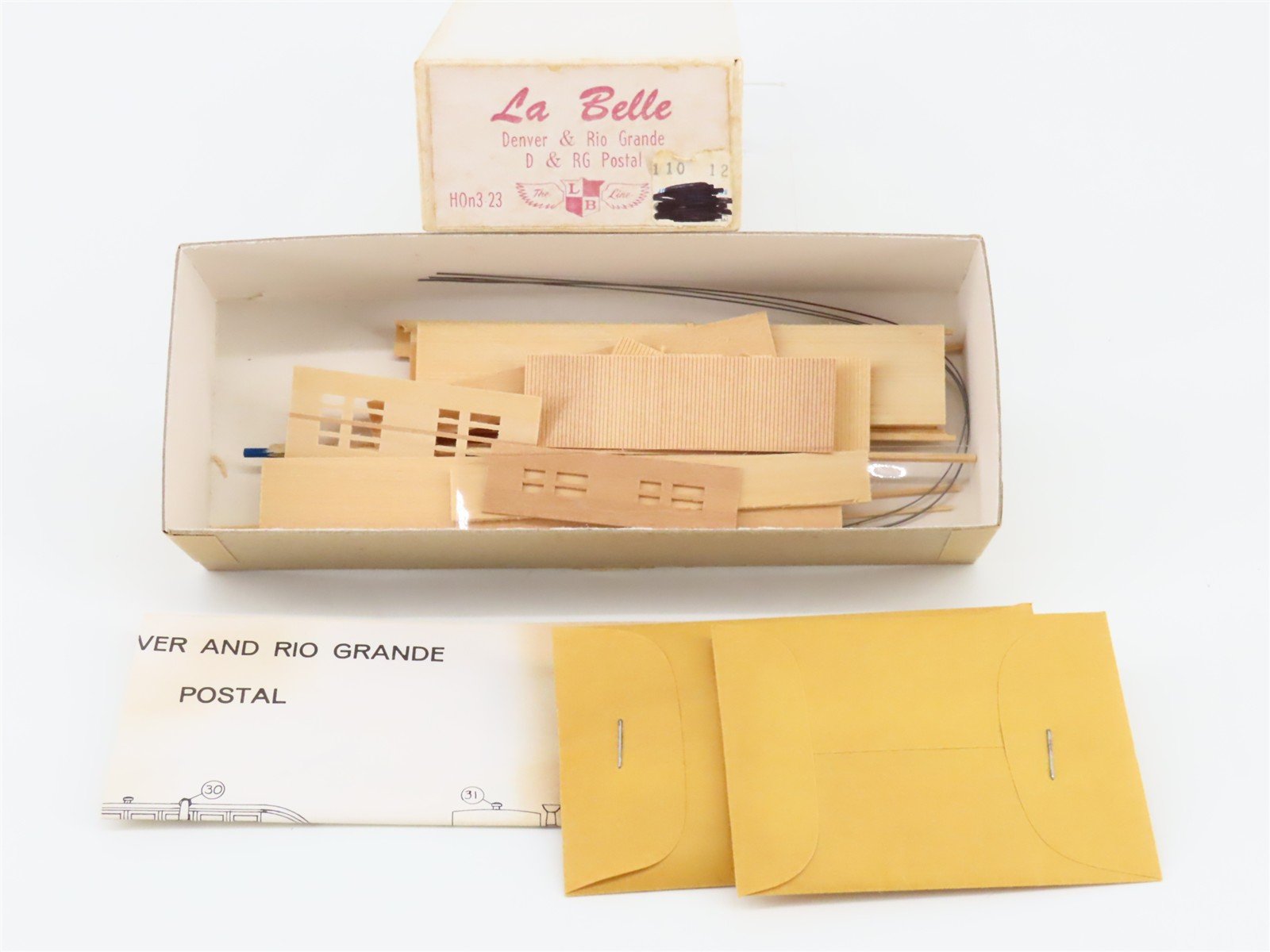 HOn3 Scale La Belle Kit #23 D&RGW Rio Grande Railroad Postal Passenger Car