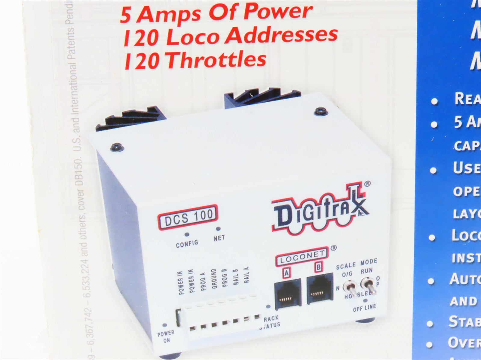 Digitrax DCS100 LocoNet 5-Amp DCC Command Station/Booster