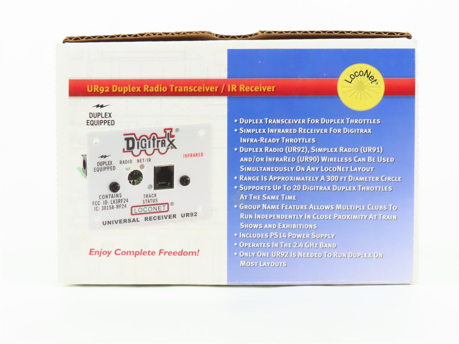 Digitrax UR92 LocoNet DCC Duplex Radio Transceiver / IR Receiver Panel