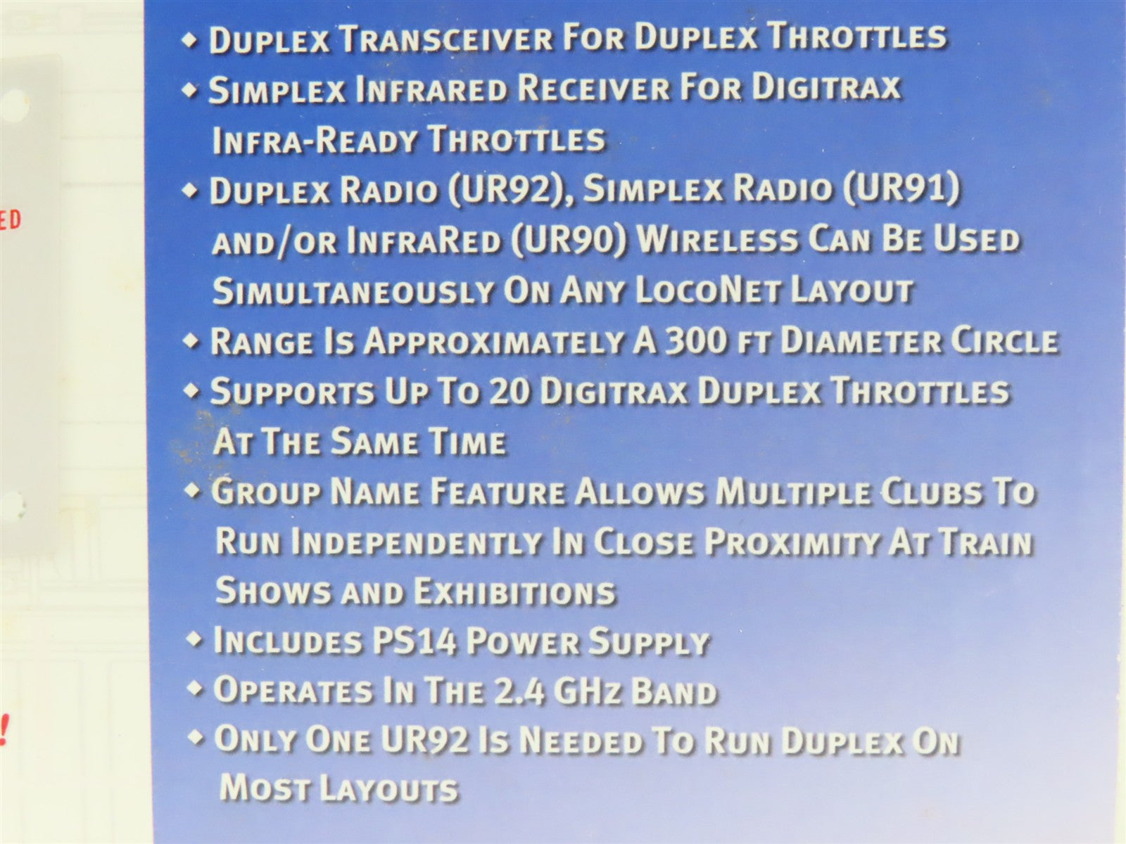 Digitrax UR92 LocoNet DCC Duplex Radio Transceiver / IR Receiver Panel