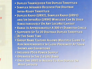 Digitrax UR92 LocoNet DCC Duplex Radio Transceiver / IR Receiver Panel