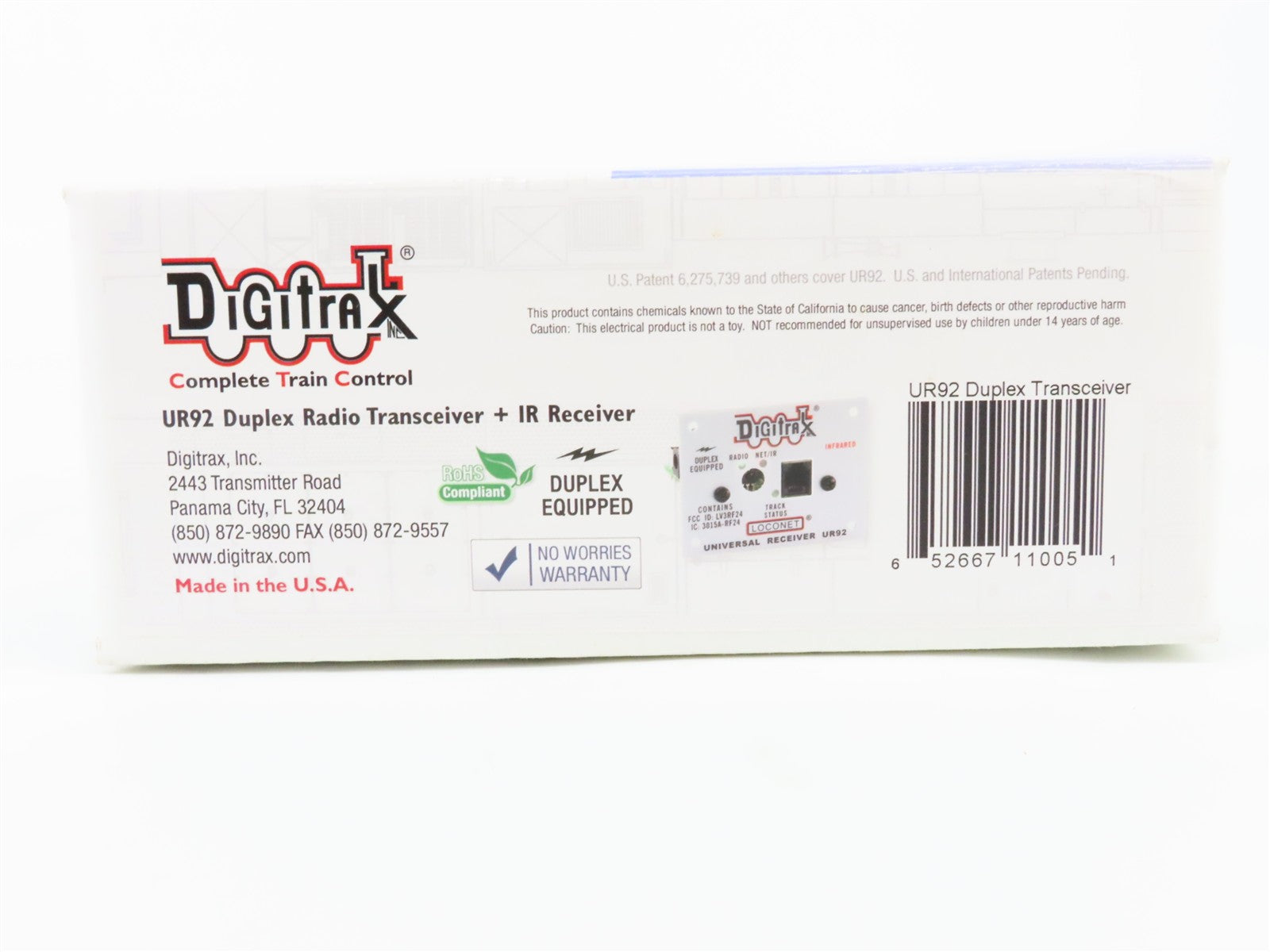 Digitrax UR92 LocoNet DCC Duplex Radio Transceiver / IR Receiver Panel