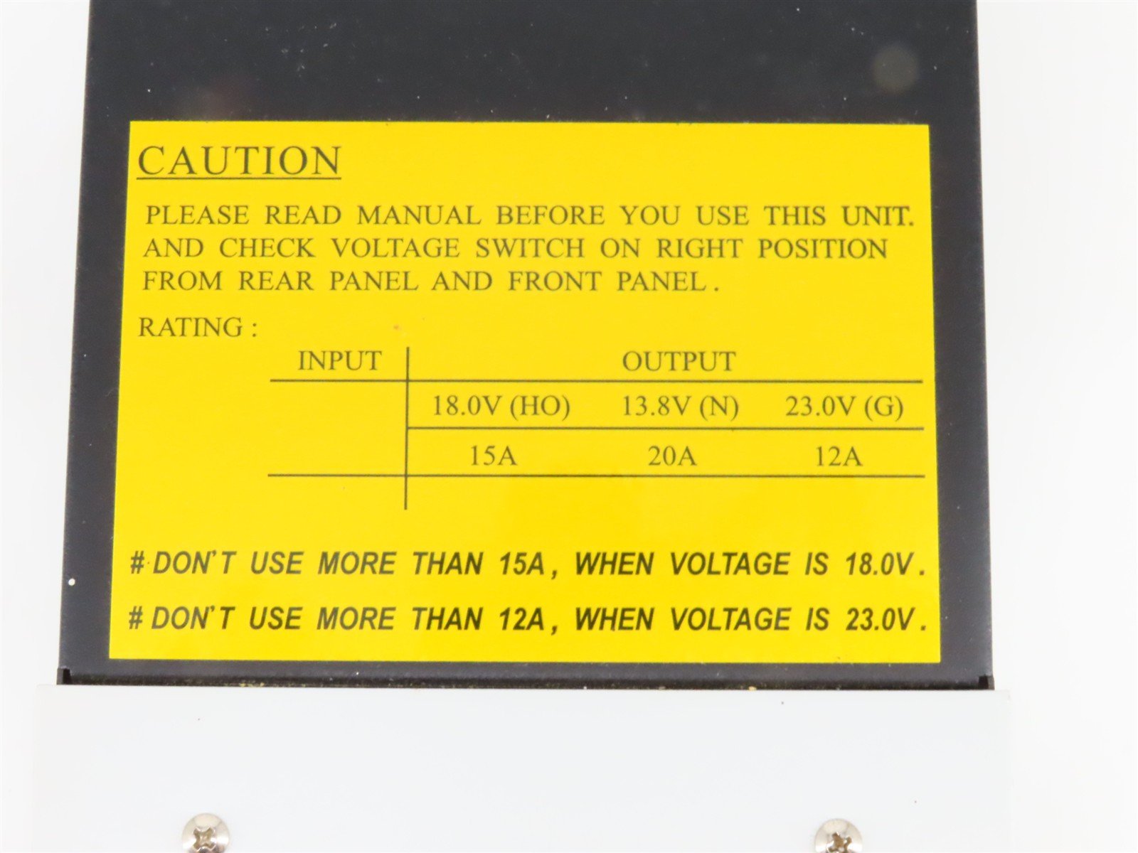 Digitrax PS2012 Regulated 20 Amp DC Power Supply for N, HO, & G Scale