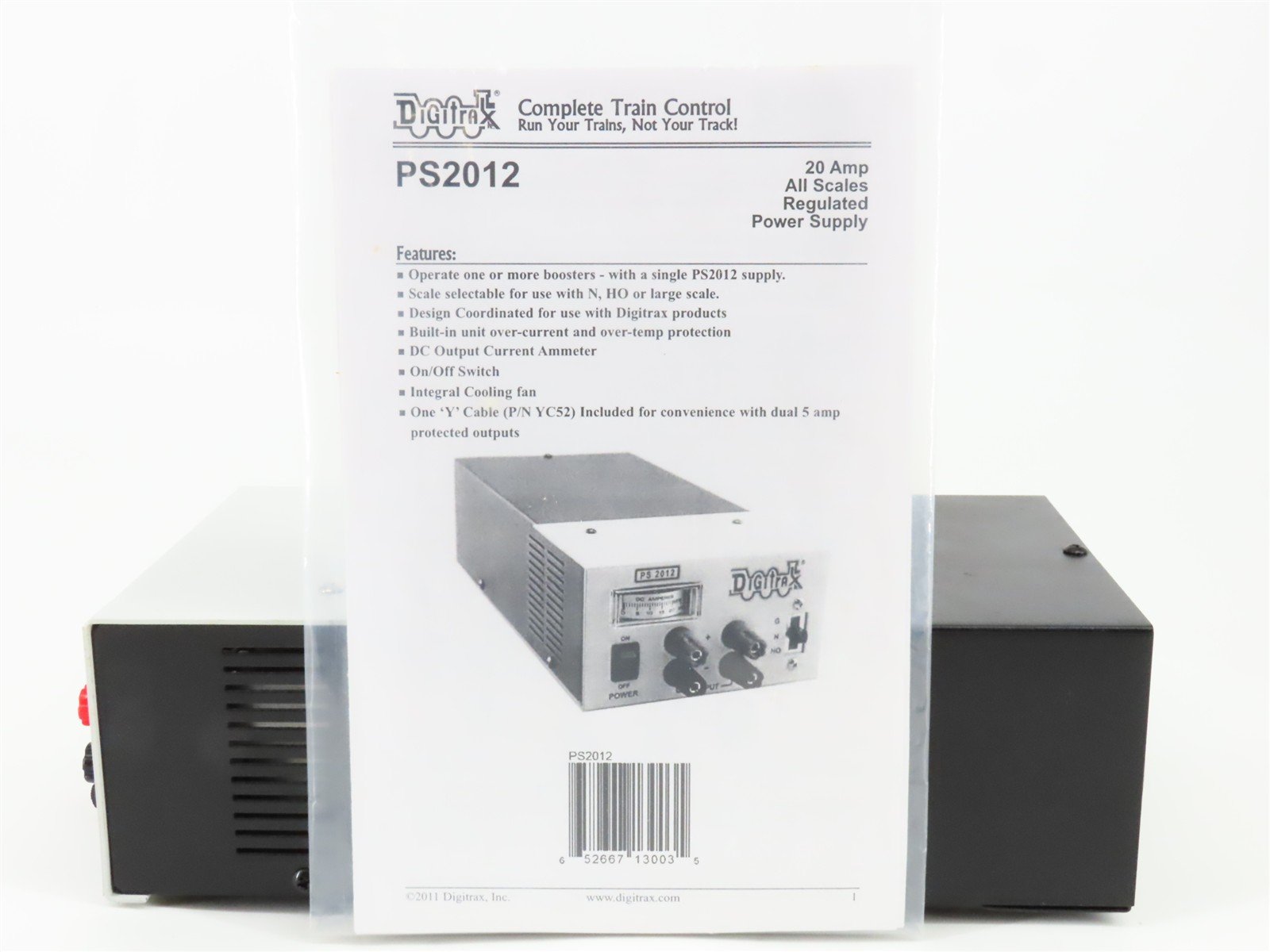 Digitrax PS2012 Regulated 20 Amp DC Power Supply for N, HO, & G Scale