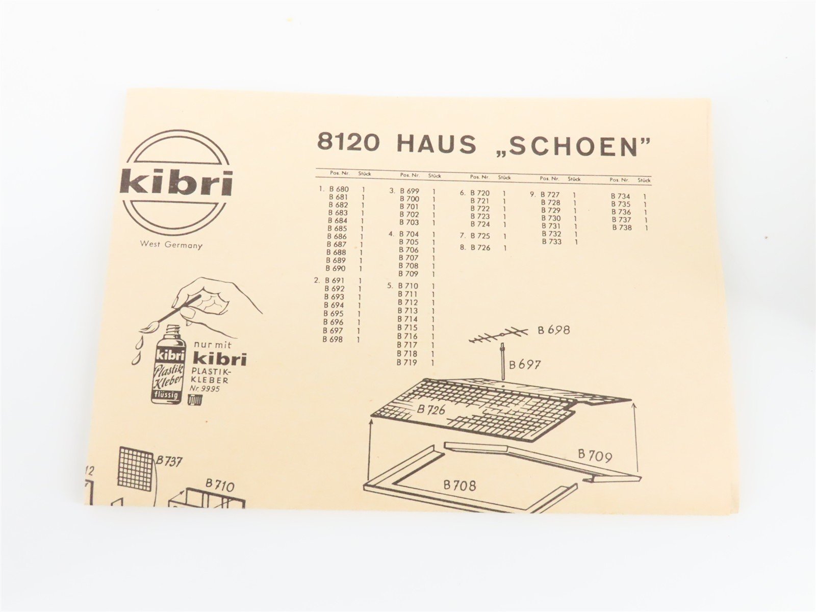HO 1/87 Scale Kibri Kit B-8120 Modern House