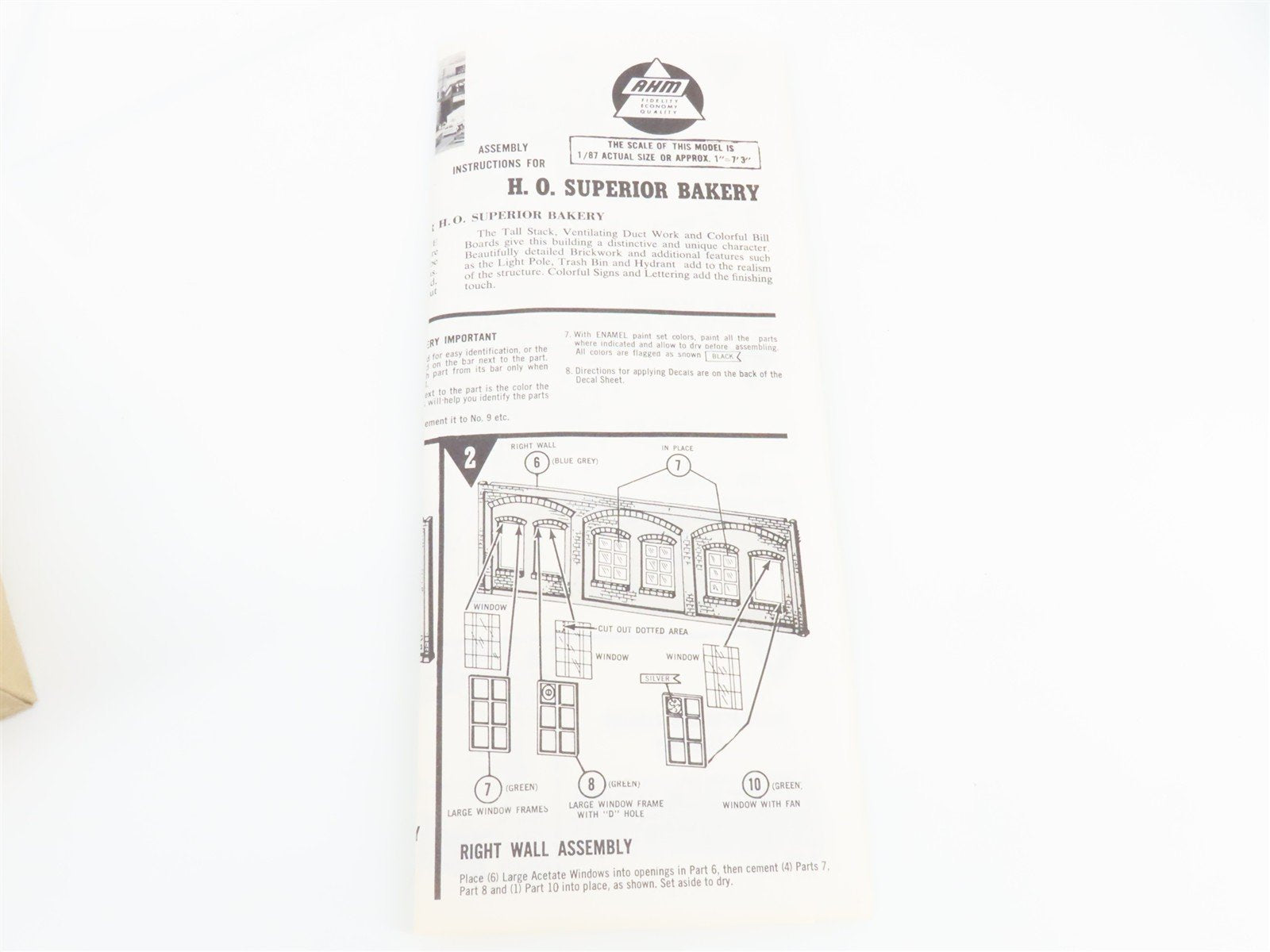 HO 1/87 Scale AHM Kit 5857:498 Superior Bakery