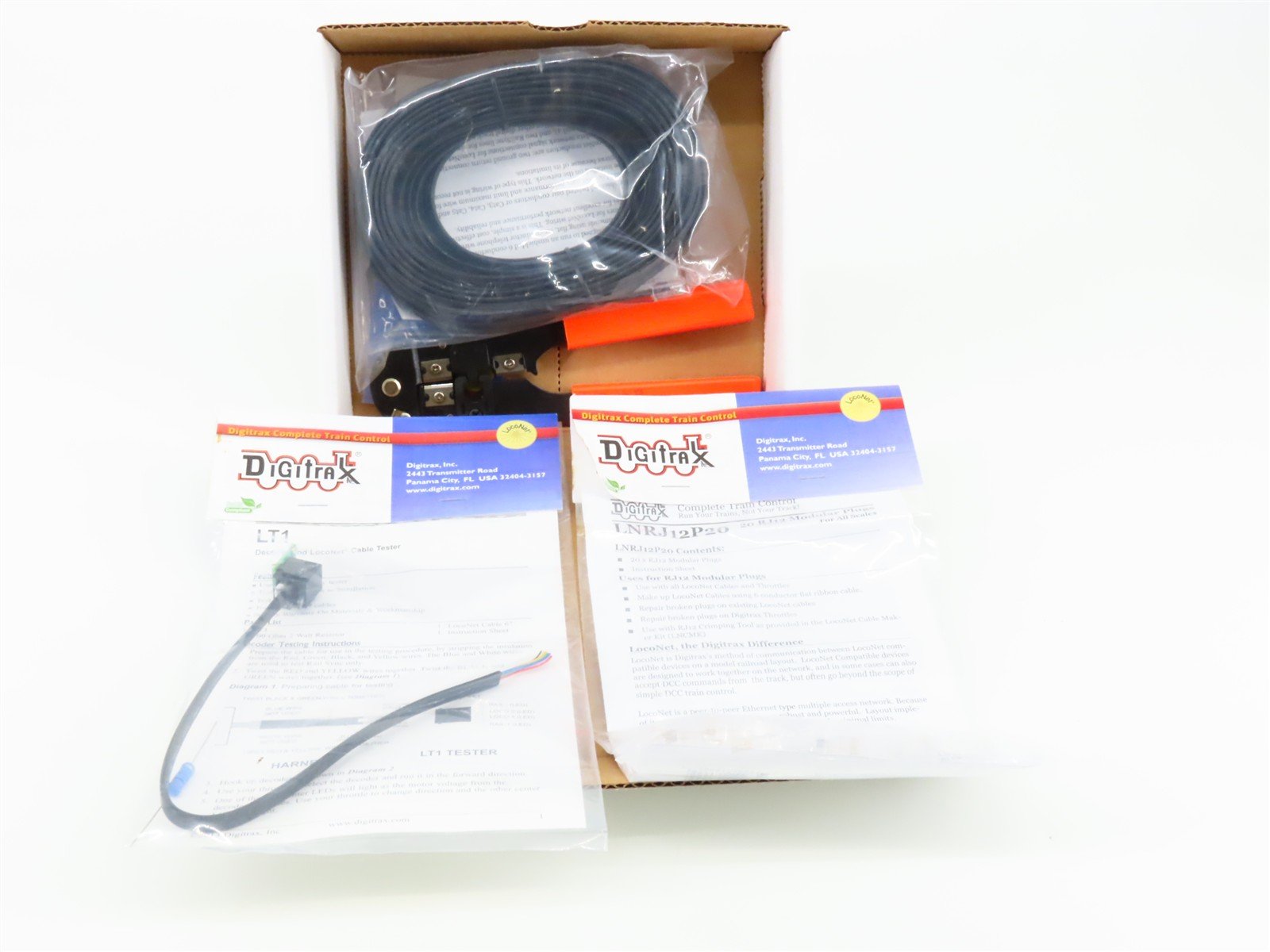 Digitrax LNCMK LocoNet Cable Maker Kit w/ 50' of Cable