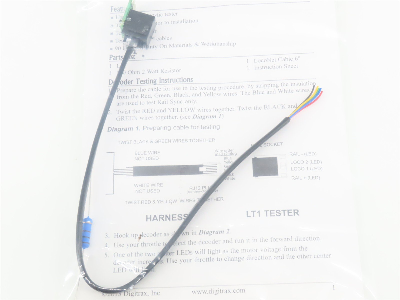 Digitrax LNCMK LocoNet Cable Maker Kit w/ 50' of Cable