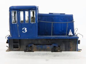 HOn3 Scale Unlettered Switcher Diesel Locomotive w/3 Freight Cars