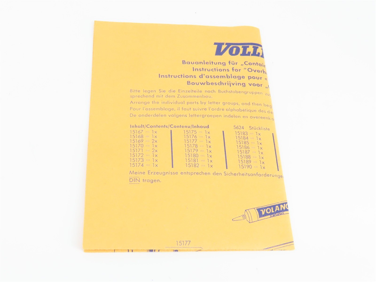 HO 1/87 Scale Vollmer Kit 5624B Overhead Container Crane