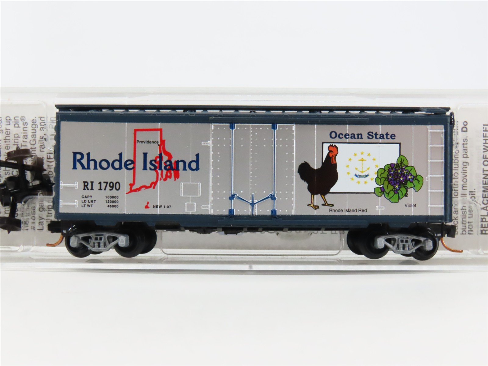 N Scale Micro-Trains MTL 02100409 RI Rhode Island State 40' Boxcar #1790