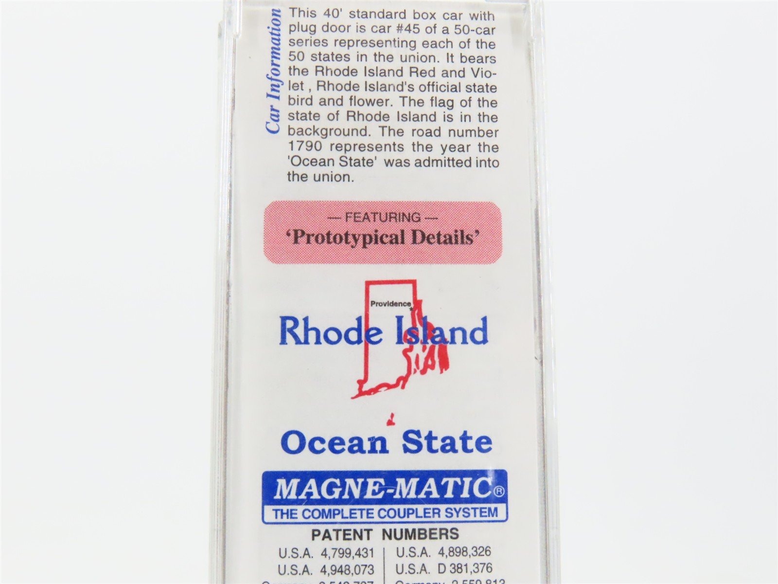 N Scale Micro-Trains MTL 02100409 RI Rhode Island State 40' Boxcar #1790