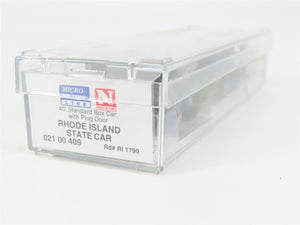 N Scale Micro-Trains MTL 02100409 RI Rhode Island State 40' Boxcar #1790