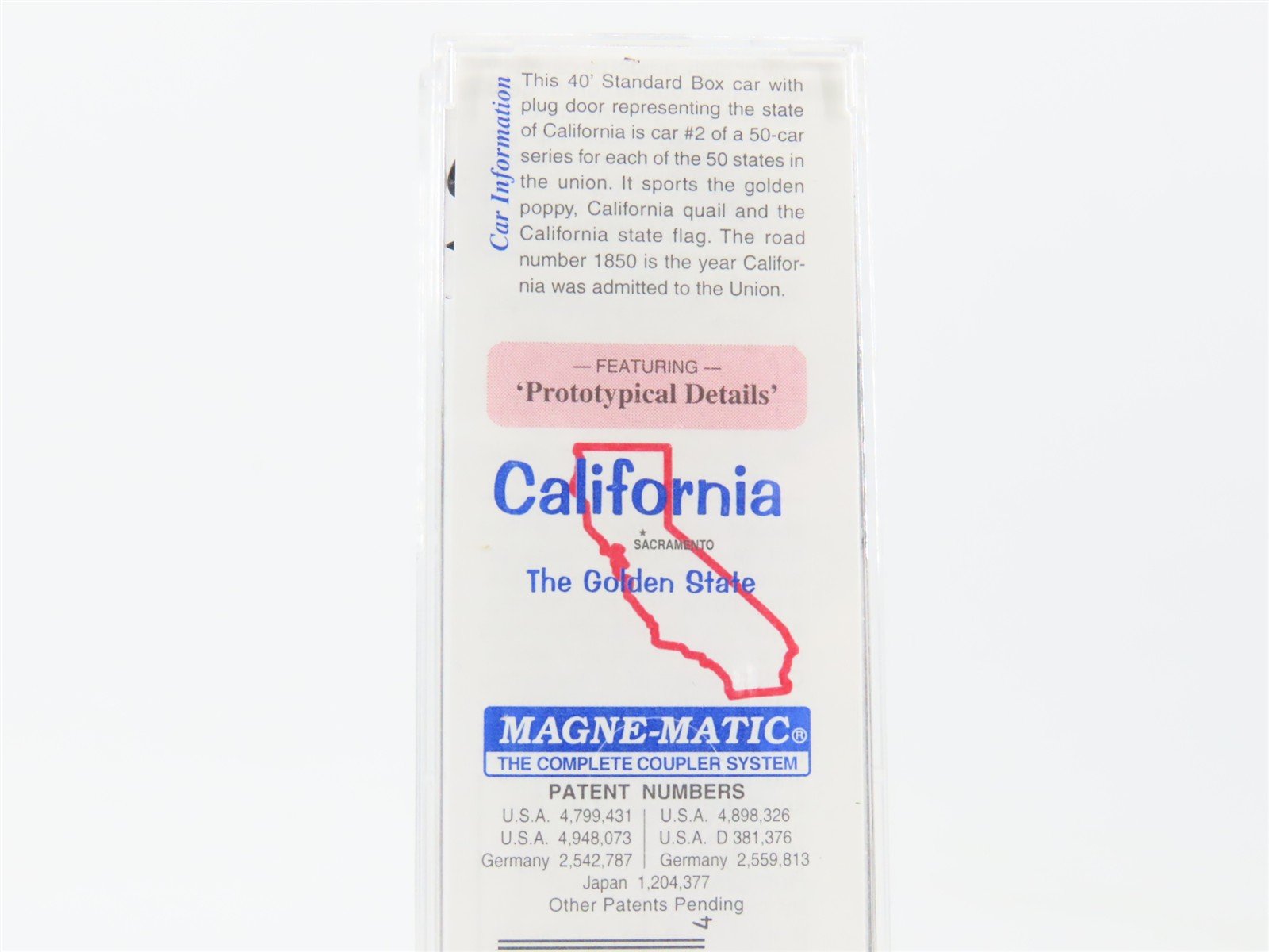 N Scale Micro-Trains MTL 21330 CA California State 40' Standard Boxcar #1850