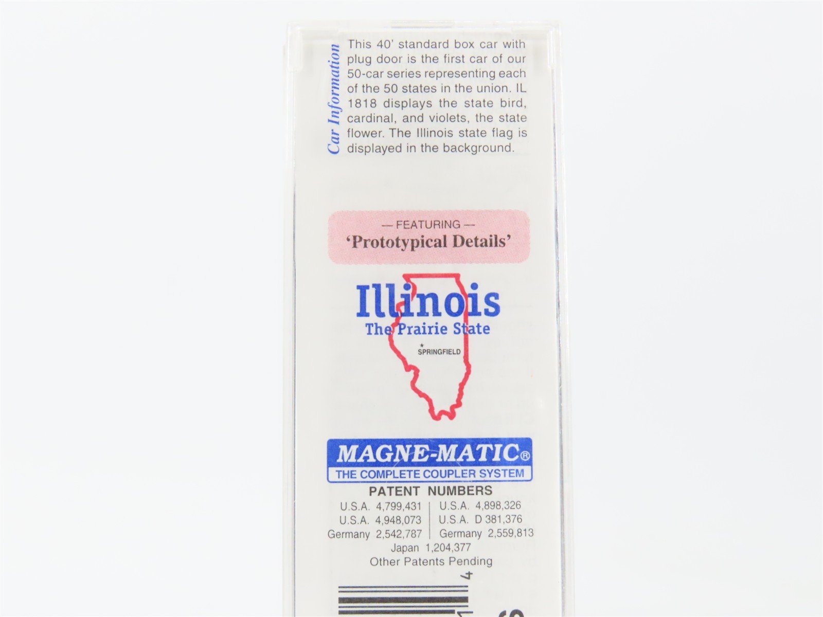 N Scale Micro-Trains MTL 21320 IL Illinois State 40' Standard Boxcar #1818