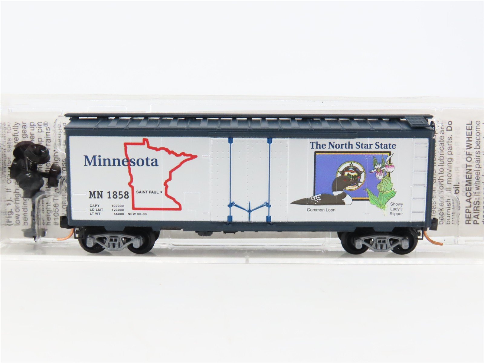 N Scale Micro-Trains MTL 21360 MN Minnesota State 40' Standard Boxcar #1858