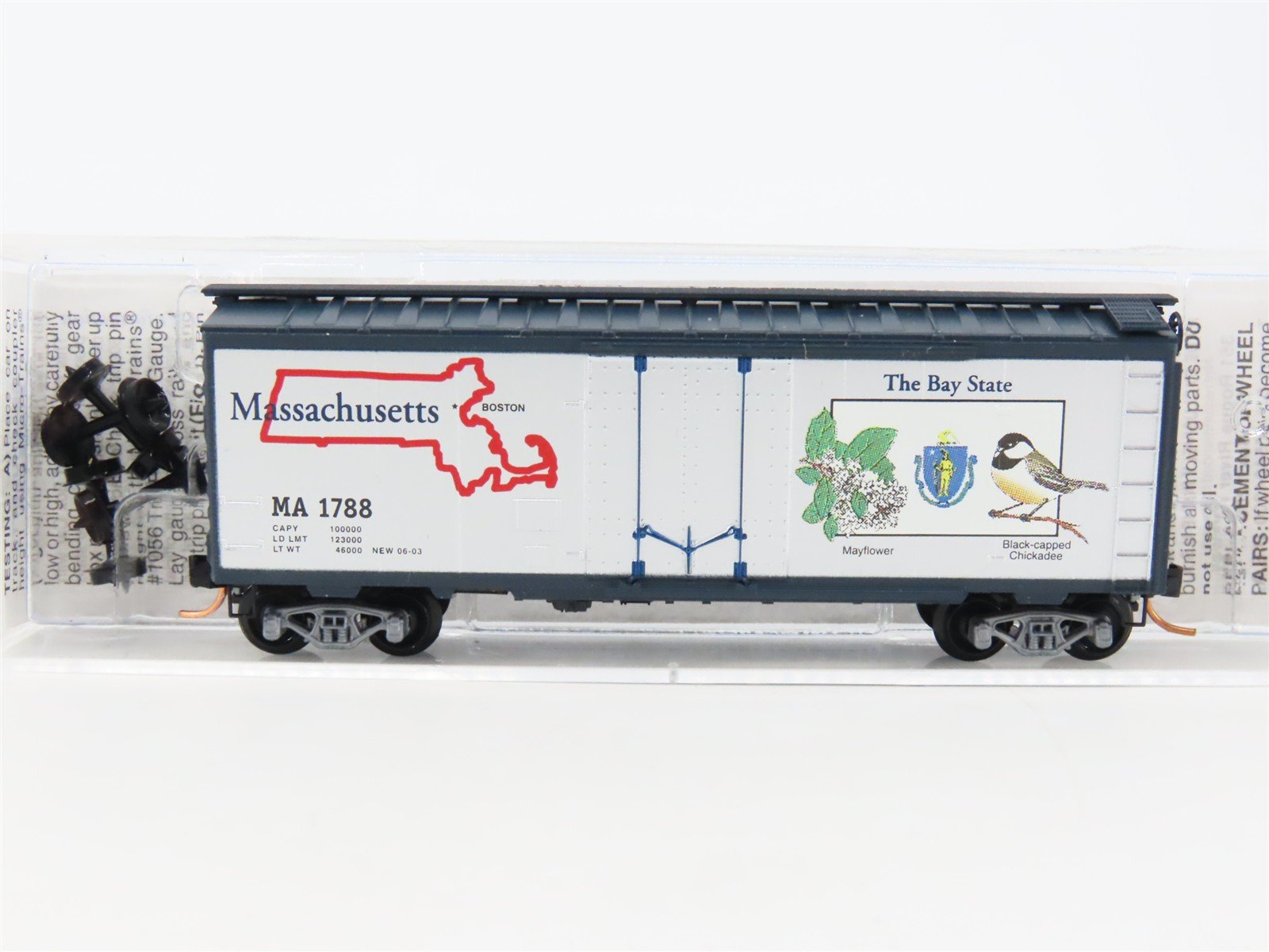 N Scale Micro-Trains MTL 21370 MA Massachusetts State 40' Standard Boxcar #1788