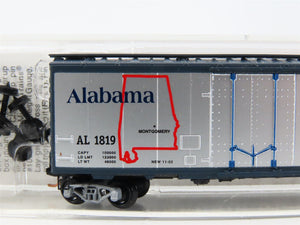 N Scale Micro-Trains MTL 21372 AL Alabama State 40' Standard Boxcar #1819