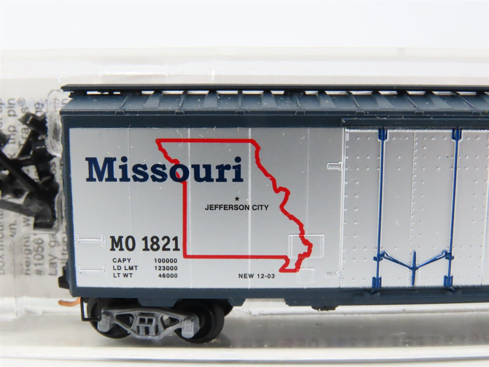 N Scale Micro-Trains MTL 21373 MO Missouri State 40' Standard Boxcar #1821