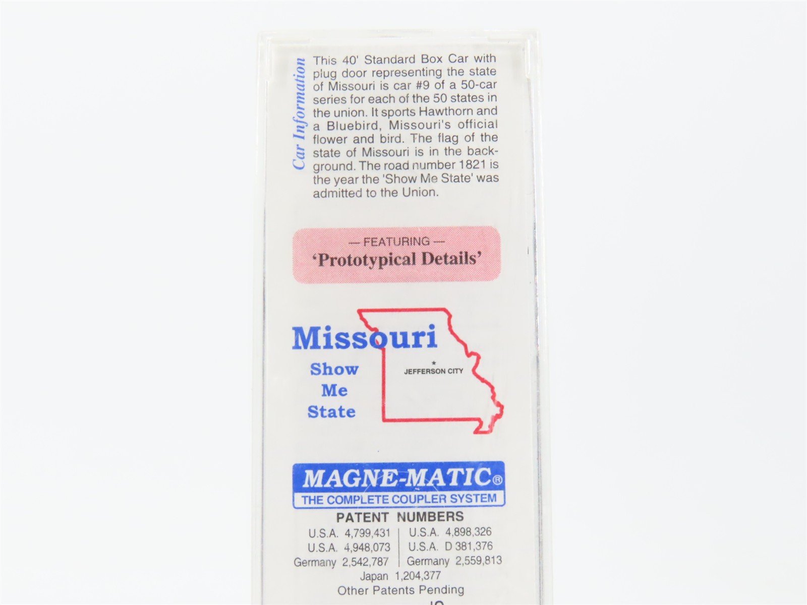 N Scale Micro-Trains MTL 21373 MO Missouri State 40' Standard Boxcar #1821