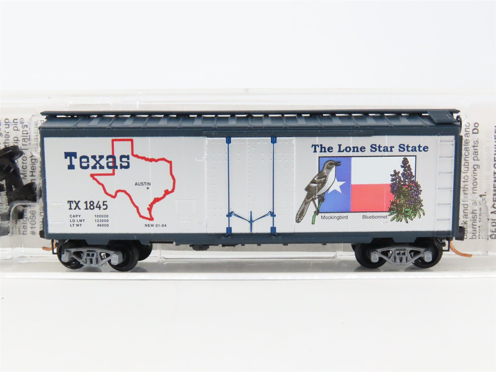 N Scale Micro-Trains MTL 21374 TX Texas State 40' Standard Boxcar #1845