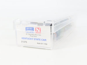 N Scale Micro-Trains MTL 21375 KY Kentucky State 40' Standard Boxcar #1792