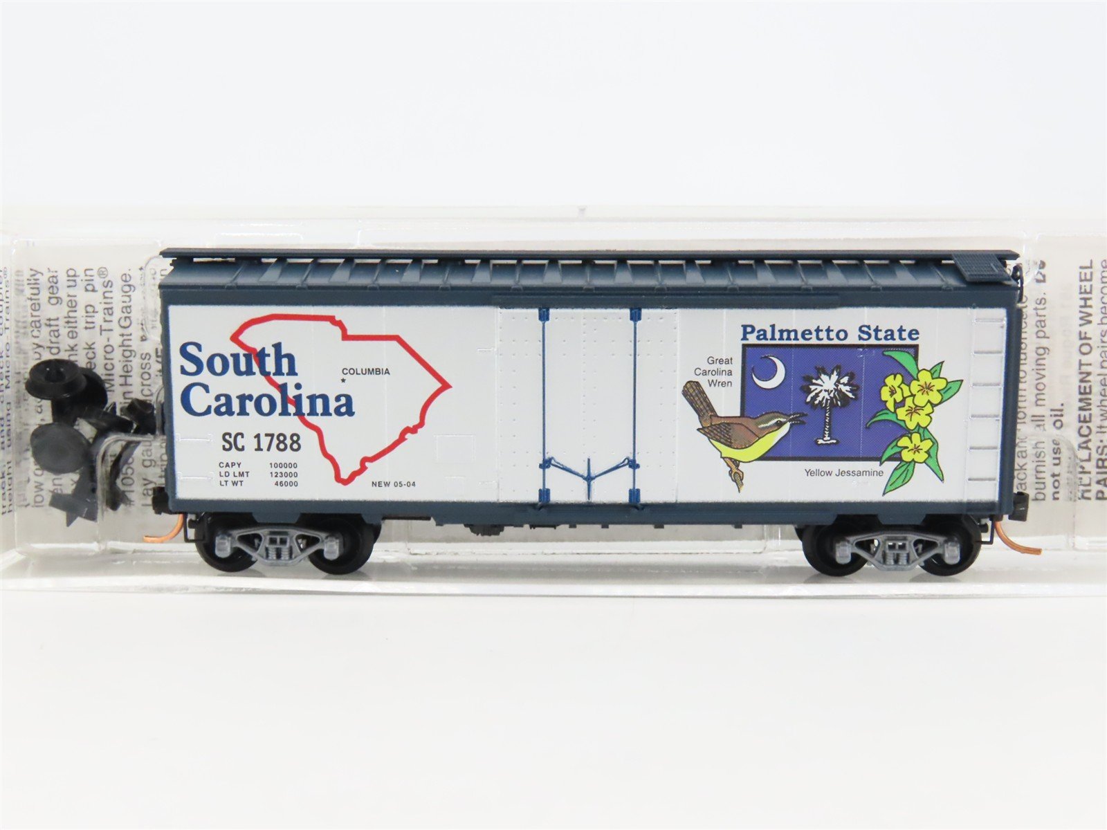 N Scale Micro-Trains MTL 21378 SC South Carolina State 40' Standard Boxcar #1788